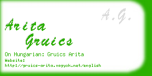 arita gruics business card